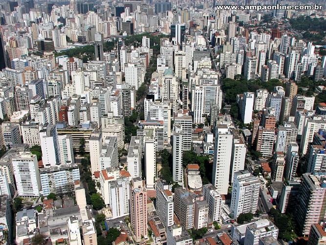 Foto aérea do bairro de Higienópolis. Foto: Reprodução